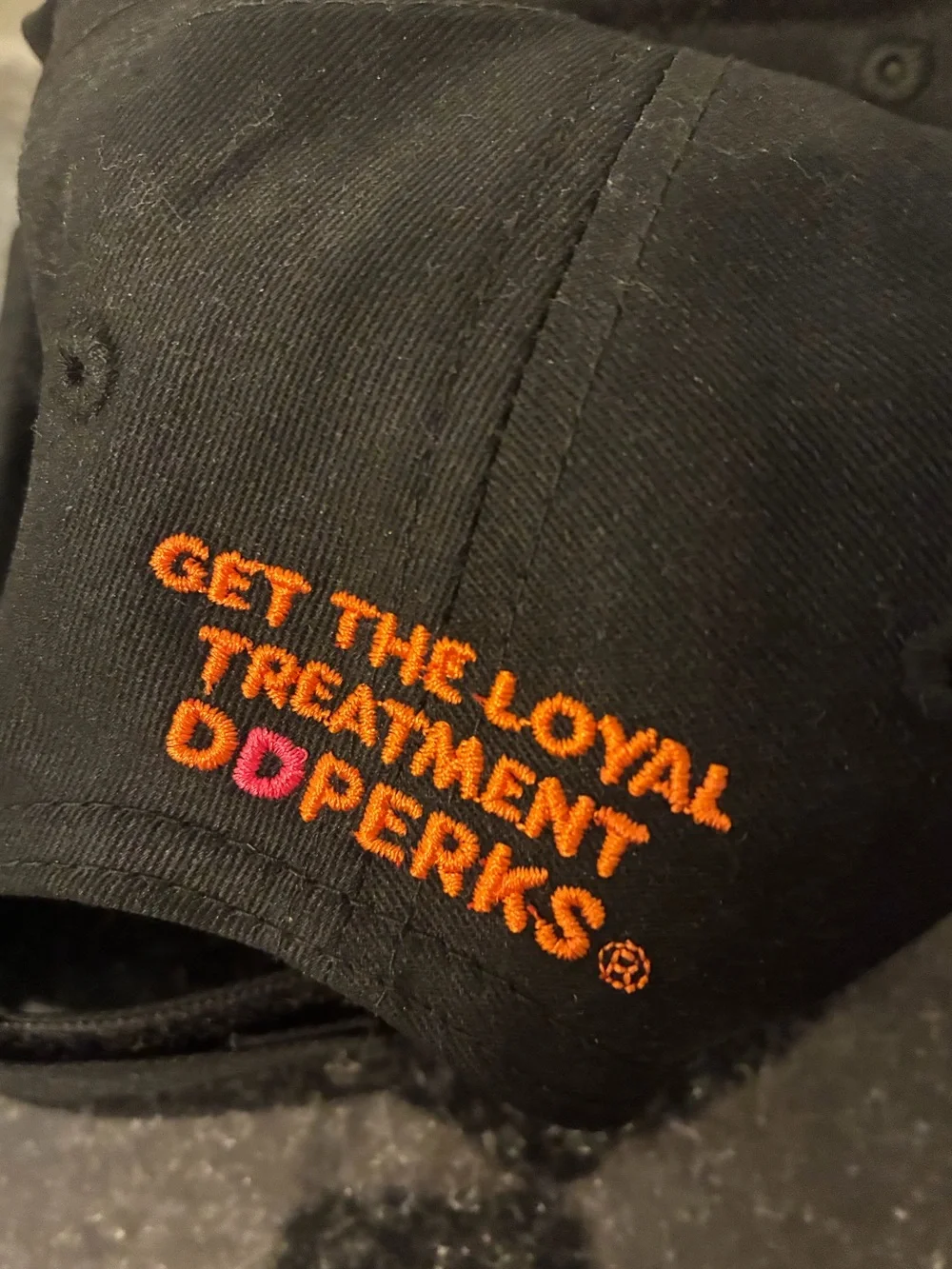 Dunkin’ Donuts Perks rare employee “time to make the coffee” black promo hat cap